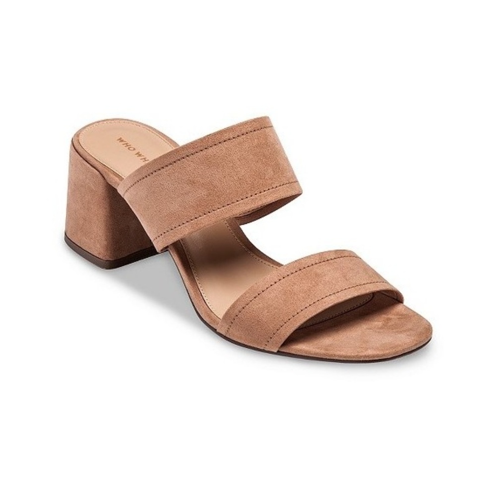 Who What Wear Carolina Double Band Block Heel